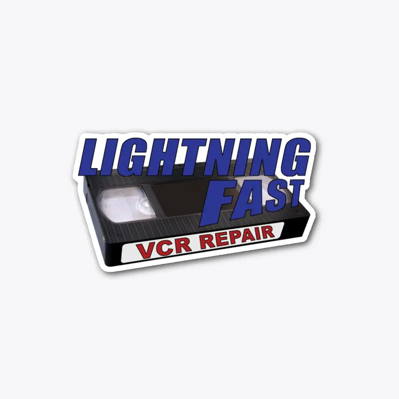 Lighning Fast VCR Repair Sticker